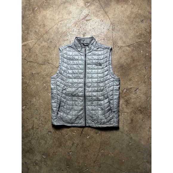 Other - The North Face Thermoball Eco Puffer Vest Mens Large Grey Quilted Full Zip Gilet